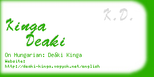 kinga deaki business card